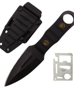 Tactical Kunai Dagger Hunting & Camping Knife - Black