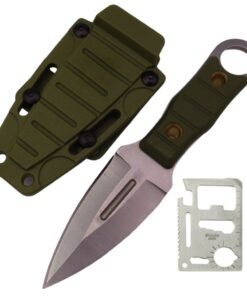 Tactical Kunai Dagger Hunting & Camping Knife - Green
