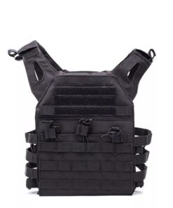 Tactical Lightweight MOLLE Plate Carrier vest Only - Black