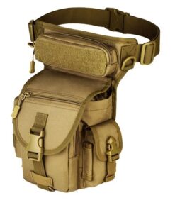 Tactical Military Drop Leg Thigh Panel Bag - Brown