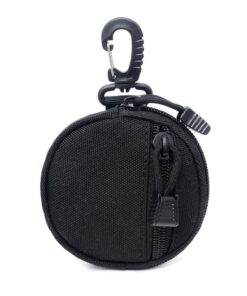 Tactical Molle Pouch EDC Key Coin Bag with Hook for Hunting - Black