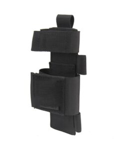 Tactical Outdoor Molle Flashlight Pouch Organizer Holster Bag - Black