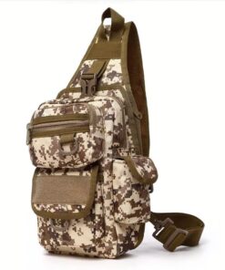 Tactical Sling Bag with Pistol Holster - Black - Marine digital camo