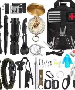 Tactical Survival Multi-Function Kit -set of 21 - 008-black