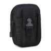 Tactical Utility Bag MOLLE Pouch JY-60 - Dimension 18x13cm- Jogging Hiking - Black