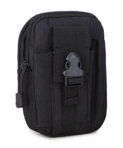 Tactical Utility Bag MOLLE Pouch JY-60 - Dimension 18x13cm- Jogging Hiking - Black