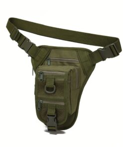 Tactical Waist Bag with Pistol Holster - Green