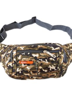 Tactical Waist Pack Camo Fanny Pack Outdoor Sports - PLA - Woodland Brown