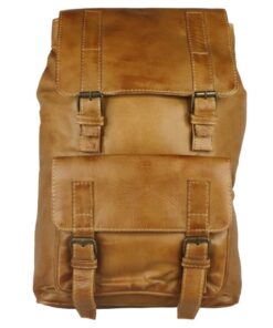 Tan Leather Backpack