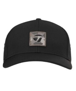 TaylorMade Camo Patch Flat Bill Black Headwear