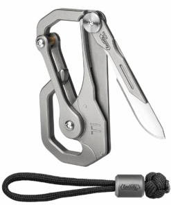 TC4 Titanium Alloy Multifunctional EDC Carabiner Clip With Blade