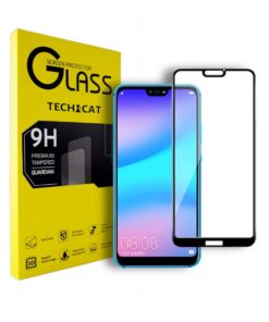 Techcat Huawei P20 Lite Screen Protector Full Coverage Tempered Glass