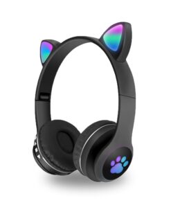 Techme VZV-23M Cat Ear LED Wireless Bluetooth Headphone - Black