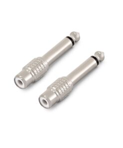 Tecnix 1/4'' Jack to RCA Female Silver Chassis Adaptor - pair