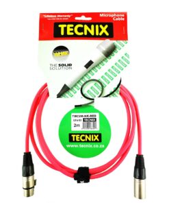 Tecnix 2m XLR-XLR Microphone Cable - Red