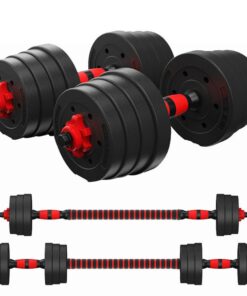 Tecno Train 20KG adjustable dumbbell set with barbell extension