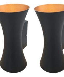 Teempeest Modern Outdoor Up Down 5W Wall Light IP65 Rating - 4 Pack