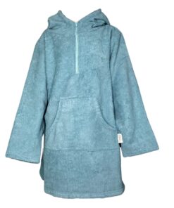 Teens Hooded Towel Swim Poncho Aquamarine/ Teal - L