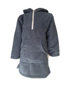 Teens Hooded Towel Swim Poncho Blue Denim - L