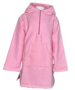 Teens Hooded Towel Swim Poncho Pink - S