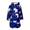 Teens Hooded Towel Swim Poncho Unicorns - S