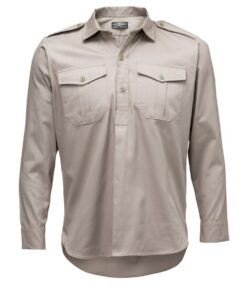 Teesav - Mens Long Sleeve Half Button Shirt