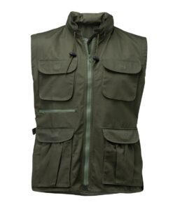 Teesav - Unisex Sleeveless Hunters Jacket - Olive - 3XL