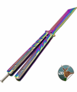 Temper Steel Coloured Butterfly Knife (Rainbow) ST