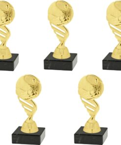Tennis Figurine Trophy with Marble Base - Kit of 5 - Gold