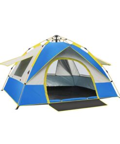 Tent-004-Bl, 3~4 Sleper 1 Door 3 Windows Tent-Blue