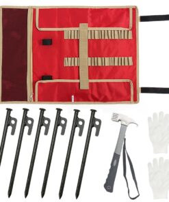 Tent Pegs & Camping Hammer Set