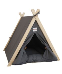 Tented Cat Nest Pet Bed For Cats And Small Dogs-60x55x63CM-Grey