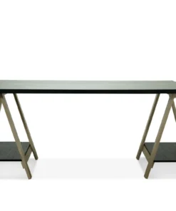Tess Trestle Table Two Tone Black