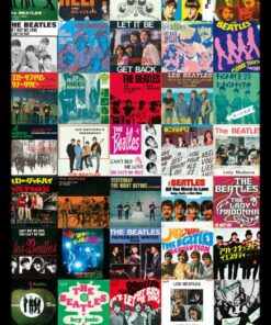 The Beatles (Album Collage) Poster with Black Frame