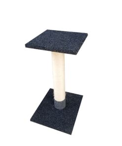 The Cat Post - Sisal Scratch Post with Perch - Charcoal