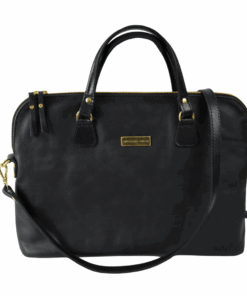 The Covet Ladies Leather Briefcase - Black