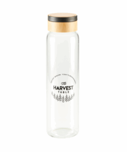 The Harvest Table Glass Water Bottle
