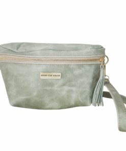 The Leather Crossbody - Sage Green