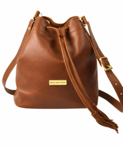 The Leather Drawstring Bag - Warm Tan