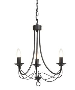 The Lighting Warehouse - Chandelier Maypole 3 Light Black