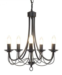 The Lighting Warehouse - Chandelier Maypole 5 Light Black