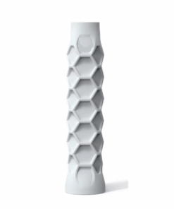 The Padel Plug Rubber Forever Grip - Hexagon Pattern - White