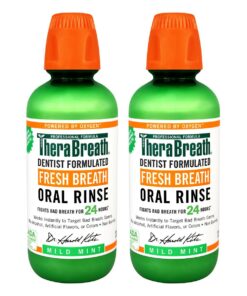 Therabreath Mouthwash - Fresh Breath - Mild Mint - 473ml x 2 bottles