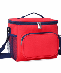 Thermal Insulated Lunch Bag Cooler Bag for Work Picnic Travel - red