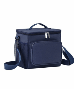 Thermal Insulated Lunch Cooler Bag with Strap - Navy