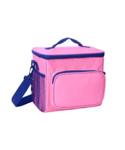 Thermal Insulated Lunch Cooler Bag with Strap - Pink