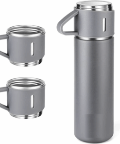 Thermal Insulated Travel Flask Set - Grey