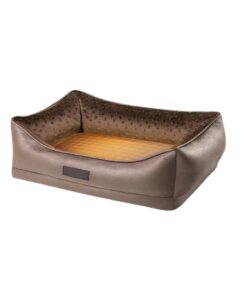 Thermostatically Pet Dog Cat Bed Winter Electric Heating - Brown