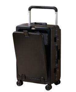 Three-Digit Combination Lock Suitcase 20 Inches - Black