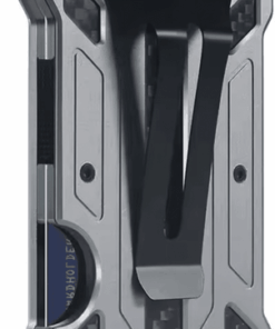 TISKO RFID Blocking Carbon Fiber Wallet with Money Clip Card Holder - Silver